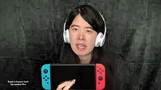 Chinese Gamer Girl Goes Topless in Public Outdoor Scene