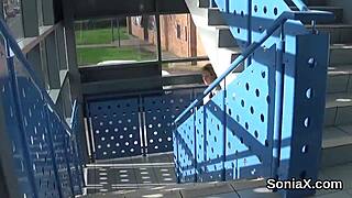 Adulterous British mature Gill Ellis teases with huge boobs in lingerie