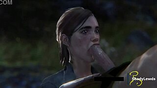Ellie SUCKING DICK Hard in Wild 3D Cartoon Game Scene
