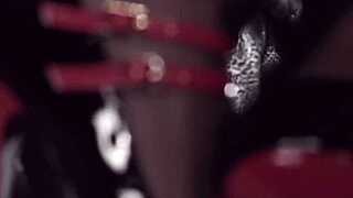 This Shemale In Latex Is Getting Sucked In A Hot Threesome