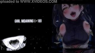 a hot girl moaning while giving handjob and masturbating solo