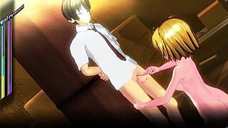 Ten Sexiest scenes of Hot babe of the sensual bedroom arousing the man through a 3D Hentai porn game