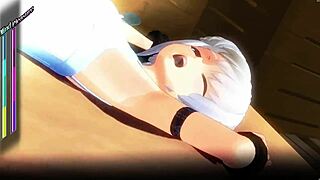 Ten Sexiest scenes of Hot babe of the sensual bedroom arousing the man through a 3D Hentai porn game