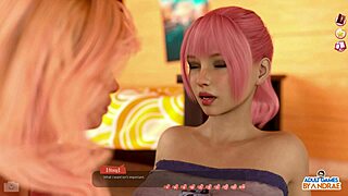 Stacy and Belles Dive Into Lesbian Fun With Two Dildos