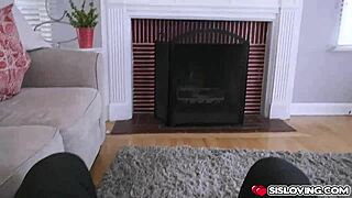 stepbro chats with vienna rose while shes on the phone