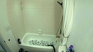 annie archer gets wet in wild shower scene.