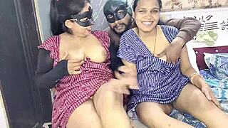 xxx threesome banging with devrani-jethani after hot pussy licking 😜