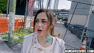 She needs money and it's her lucky day.