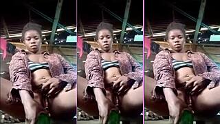 isabella uses cucumber and bottle for huge squirt masturbation