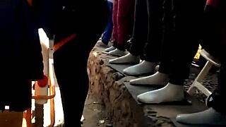 Milf with big ass walking on the street