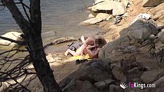 i caught this redhead jade nymph fucking by the lake, it was so hot!!