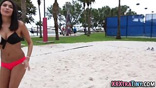 Watch this little teen get doggystyled hard.