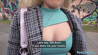 Man, that public agent got a blue-eyed British blonde taking a huge Czech cock outdoors