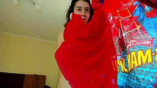 Mylaangel in tight clothes presses tits and sucks nipples hard