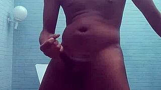 Skinny Horny Black Garoto from Rio Cums on Video Call