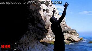 Imagine a crazy threesome with two hot cute brunettes on the beach