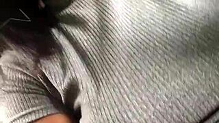 these perfect latina tits bounce in the car! 🚗