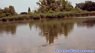 Euro Babe Pissing Over Grandpa in Wild Outdoor Action!