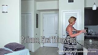 Patience Is Key with Goddess Brianna - Watch Her Dominate with Footjob Fetish!