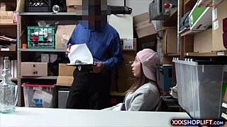 Fuck Me, Security! Release This Petite Shoplifter!