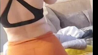 Enjoying a 20-minute video of tight shorts and leggings