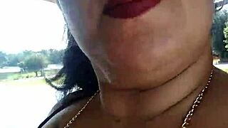 My wife’s a sexy exhibitionist! I love watching her flash those big pierced tits in public!