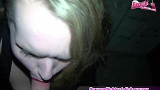 German public facial with face painted with cum and deep throat blow job