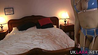 kinky cougar solo rubbing with toys heels latex british milf