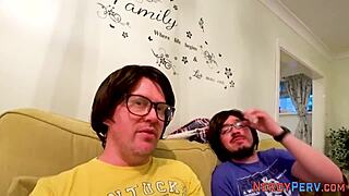 amateur girl gives blowjob to nerd in reality scene