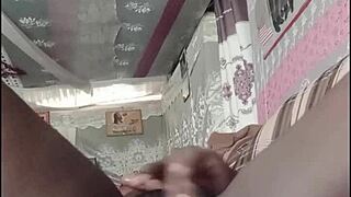 Hey, watch this ebony slut masturbate and squirt with creampie! 😏💦