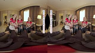 Three Football-Mad Babes Turn Your Big Cock Into MVP