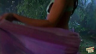 Gorgeous Brunette Stares as Guy Cums in Her Mouth After Anal Outdoors