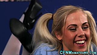 Blonde amateur gives great blowjob