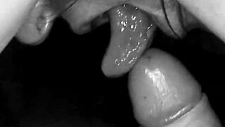 The juicy MILF says, 'Watch me jerk off your cock, lover,' as he cums on her big tits.