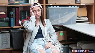 Fuck Me, Security! Release This Petite Shoplifter!