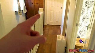 amateur girl gives blowjob to nerd in reality scene