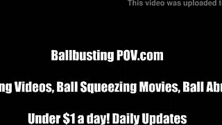 Harsh Cumshot with a man who loves balls Fetish