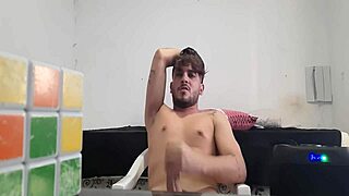 Watch This Young Stud Explode In Public Orgasm!