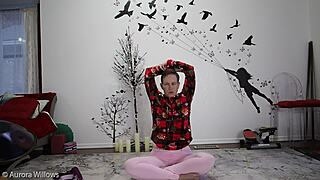 Hey, wanna join me for a steamy yoga lesson with my cute friend?