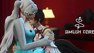 Uncensored Hentai: ruby and weiss in 3D cartoon action provision
