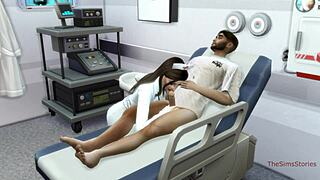 horny nurses suck and fuck the handsome patient in the hospital