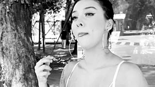 Behind the scenes with an actress featuring a big ass.