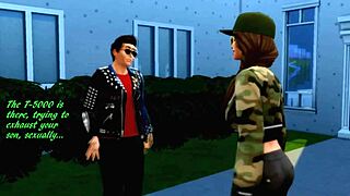 Sims 4 Terminator parody with jugs