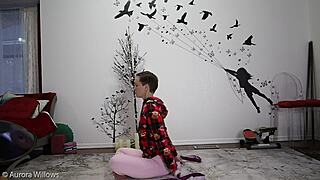 Hey, wanna join me for a steamy yoga lesson with my cute friend?