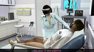 horny nurses suck and fuck the handsome patient in the hospital