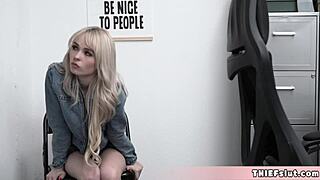 Little angel Lili Bell arrested for theft and forced to endure brutal rectal chastisement