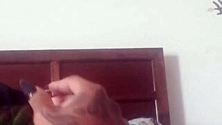 Beautiful lady drops to her knees for a sloppy blowjob