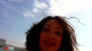 French slut cums hard on older cock in her ass 😈