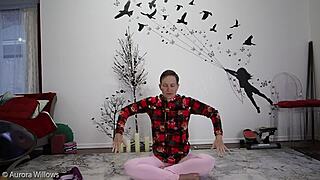 Hey, wanna join me for a steamy yoga lesson with my cute friend?