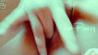 Sexual explicit home video of a girlfriend masturbating